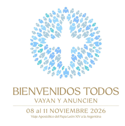 Lema y logo de la visita del Papa León XIV a la Argentina